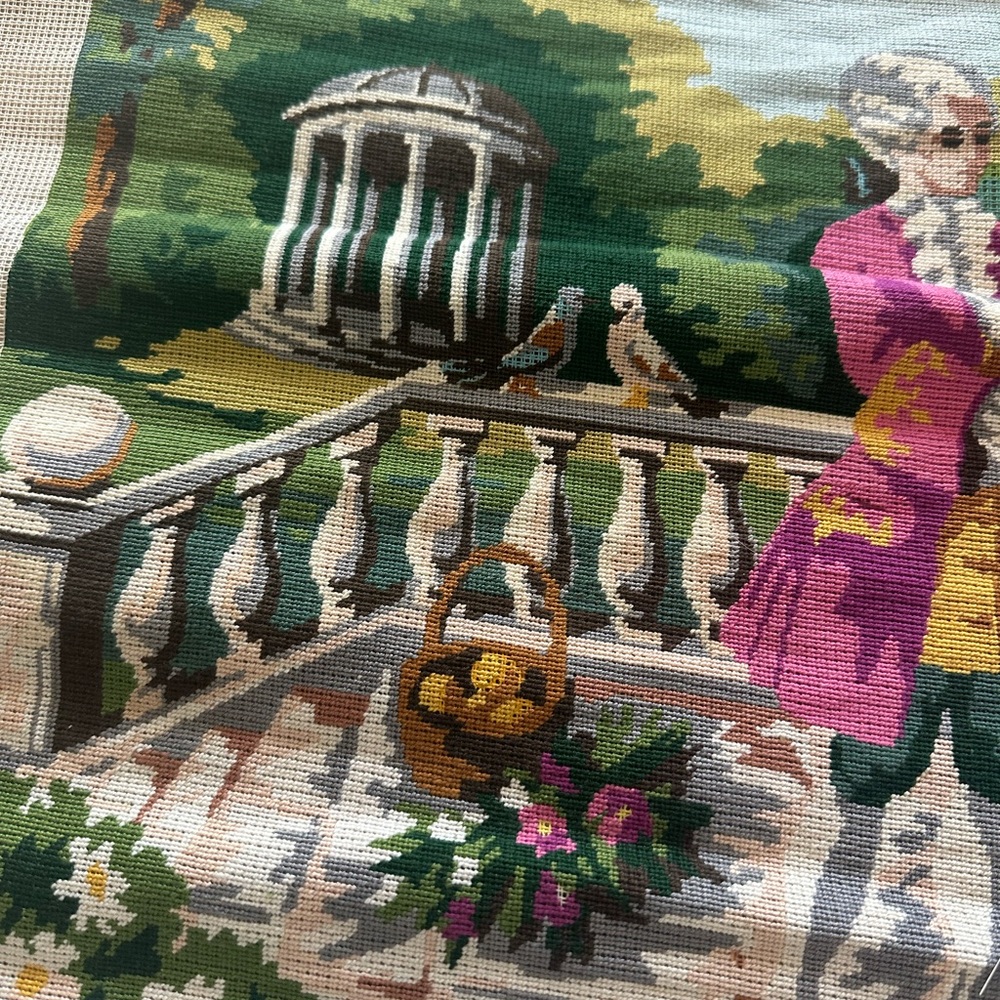 Unfinished needlepoint. Super cute!! - Picture 3 of 4